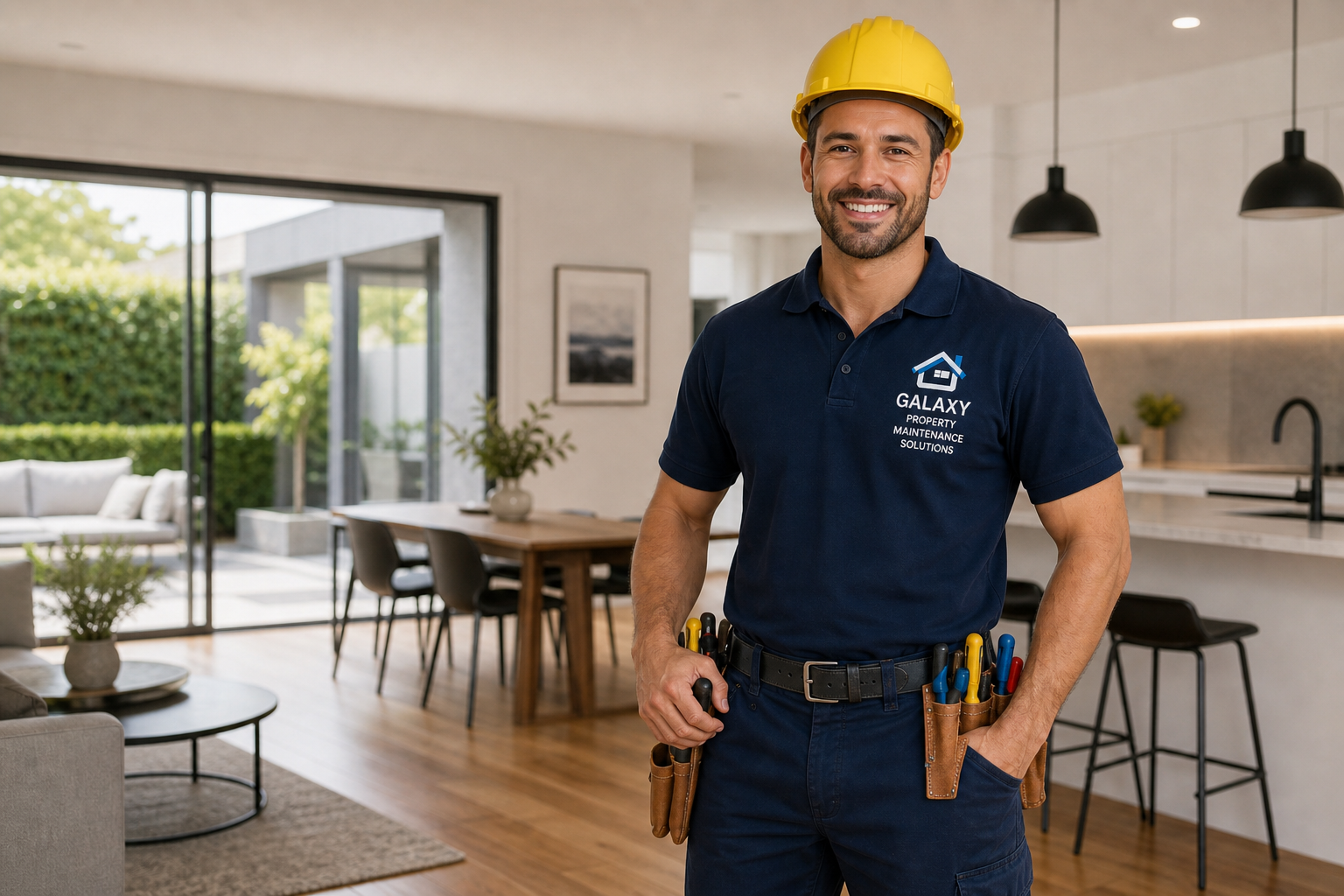 Galaxy Property Maintenance Solutions team member in uniform